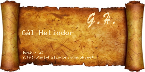 Gál Heliodor névjegykártya